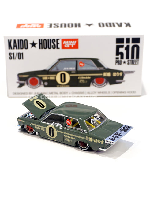 Mini GT X Kaido House 1:64 Scale 1971 Datsun 510 OG Green Diecast KHMG001